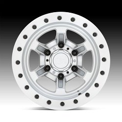 Black Rhino Offshoot Beadlock Machined Silver Custom Truck Wheels 3